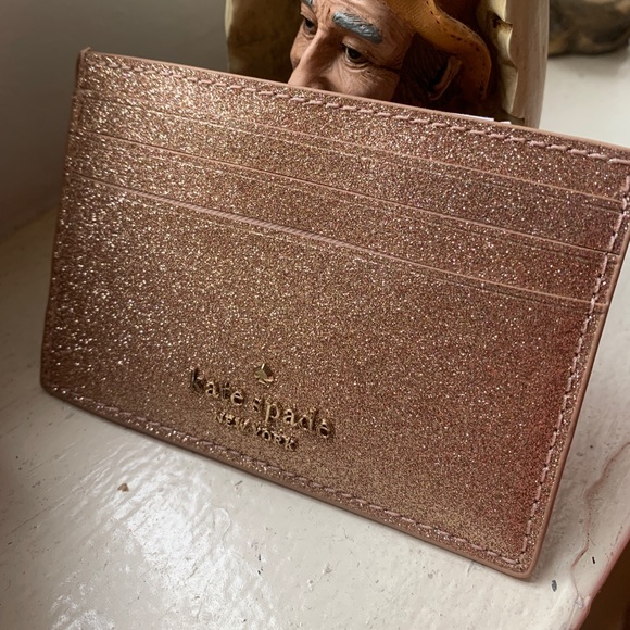 Authentic Kate Spade smooth glitter leather card - Picture 5 of 7